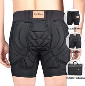 img 3 attached to 🩳 BK Butt Pads Impact Shorts – Hip Protector for Men and Women, Protective Tailbone Padded Short Pants for Snowboarding, Skating, and Skiing