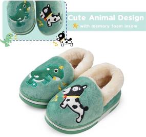 img 1 attached to Dinosaur Slippers Toddlers Cartoon Booties Boys' Shoes