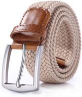 stretch elastic braided coffee men's accessories and belts by weifert logo