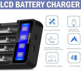 img 2 attached to 🔋 Smart 18650 Battery Charger with LCD Display - 4 Bay Charger for Li-ion, IMR, TR, 26650, 14500, 14650, 18350, 16340 Batteries - Batteries Not Included