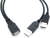 🔌 cuziss 30cm usb 2.0 power enhancer y cable: charge & data transfer extension cord logo