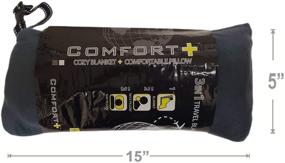 img 3 attached to 🧳 Comfort Plus 3-in-1 Premium Travel Blanket (Charcoal): Maximum Comfort for Your Travel Needs!