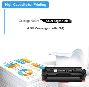 img 2 attached to 🖨️ TRUE IMAGE Compatible Toner Cartridge for Canon 055H/055: High-Quality Replacement for MF743Cdw, MF741Cdw, MF746Cdw Series Printer (1-Pack, Black)