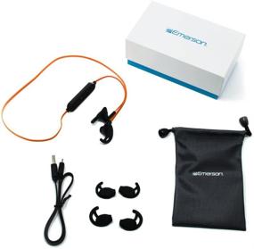 img 2 attached to High-Performance Wireless Bluetooth Sports Earbuds Headphones by Emerson with Universal Mic, Remote, and Tangle-Free Cable - ER106001