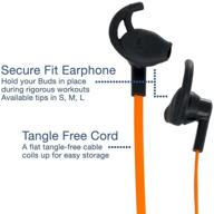 high-performance wireless bluetooth sports earbuds headphones by emerson with universal mic, remote, and tangle-free cable - er106001 logo