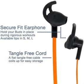 img 4 attached to High-Performance Wireless Bluetooth Sports Earbuds Headphones by Emerson with Universal Mic, Remote, and Tangle-Free Cable - ER106001