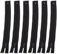 👕 pack of 50pcs 7 inch black invisible nylon coil zippers - garment accessories for sewing crafts, tailors, and sewers logo