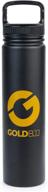 🥋 stay hydrated in style with gold bjj insulated water bottle - carabiner handle, wide mouth, double walled 24 ounce bottle for hot & cold liquids - made by jiu jitsu athletes! logo