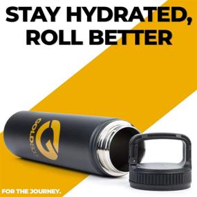 img 3 attached to 🥋 Stay Hydrated in Style with Gold BJJ Insulated Water Bottle - Carabiner Handle, Wide Mouth, Double Walled 24 Ounce Bottle for Hot & Cold Liquids - Made by Jiu Jitsu Athletes!