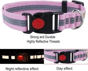 img 2 attached to 🐶 Egoola Night Reflective Adjustable Dog Collar for Small, Medium, and Large Pets