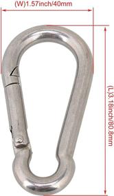 img 1 attached to High-Grade Stainless Steel Spring Carabiner from CNBTR