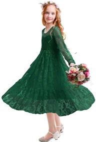 img 2 attached to Charming Princess Birthday Bridesmaid Communion Dresses: Alluring Girls' Clothing with Lovely Sleeves