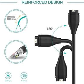 img 1 attached to 🔌 High-Quality Charger Cable for Garmin Fenix 5/6 Series, Forerunner Series, Approach Series, Vivoactive Series, Instinct, and Venu Sq