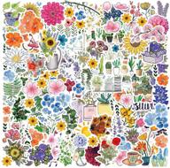 🌸 cotrida 151 pcs flowers stickers: aesthetic botanical deco paper sticker set for scrapbooking, journaling supplies, planners, kid diy art crafts, bullet journal, laptop logo