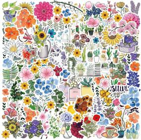 img 4 attached to 🌸 Cotrida 151 pcs Flowers Stickers: Aesthetic Botanical Deco Paper Sticker Set for Scrapbooking, Journaling Supplies, Planners, Kid DIY Art Crafts, Bullet Journal, Laptop