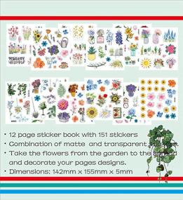 img 1 attached to 🌸 Cotrida 151 pcs Flowers Stickers: Aesthetic Botanical Deco Paper Sticker Set for Scrapbooking, Journaling Supplies, Planners, Kid DIY Art Crafts, Bullet Journal, Laptop