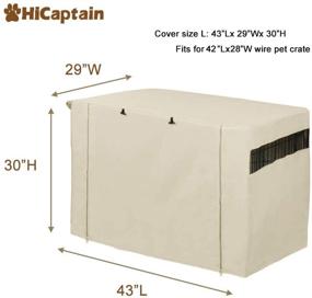 img 3 attached to 🐶 Protective Crate Cover for HiCaptain Double Door Dog Crate (Fits Multiple Sizes)