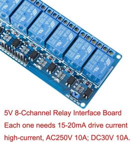 img 1 attached to Lystin 8-канальный DC 5V релейный модуль с контрольной платой на оптопаре: идеально подходит для Arduino, Raspberry Pi и STM32.
