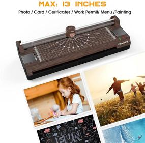 img 3 attached to 🖨️ A3/A4/A6 Laminator Machine - Home Office School Use, Thermal Laminating Machine with 50 Pouches, Paper Trimmer, and Corner Rounder (Wood)