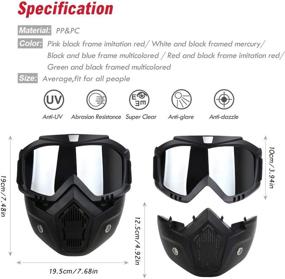 img 2 attached to PiscatorZone Motorcycle Protective Detachable Adjustable