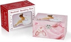 img 1 attached to 🦢 Girls' Swan Lake-inspired Jewelry Box and Jewelry Set with Musical Ballerina - Tune: Pink Swan Lake
