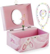 🦢 girls' swan lake-inspired jewelry box and jewelry set with musical ballerina - tune: pink swan lake логотип
