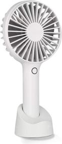 img 4 attached to 🌬️ Portable Handheld Fan, Mieuxbuck Mini Personal Fan, Rechargeable Hands Free Fan with 3 Wind Speeds, 2600mAh Battery Capacity, USB Desk Fan with Stand Base for Outdoor Walking