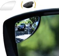 🔍 «улучшенная видимость супервентилятор зеркало для слепой зоны» от компании safe view - для безопасной смены полос, бесрамочное стекло высокой четкости с выпуклой поверхностью, идеально соответствует боковому зеркалу вашего автомобиля, легкая установка (2 штуки, 80x45 мм). логотип