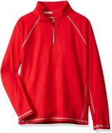 amazon essentials boys' half zip active jacket: stylish clothing for comfort and style logo