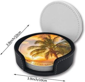 img 3 attached to Подставки для напитков Sunset Coasters Leather Kitchen