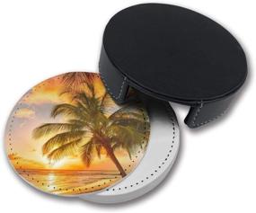 img 1 attached to Подставки для напитков Sunset Coasters Leather Kitchen