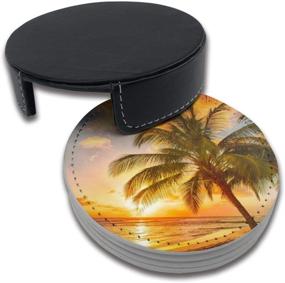 img 2 attached to Подставки для напитков Sunset Coasters Leather Kitchen