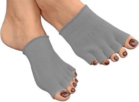 img 2 attached to 🧦 RockWearZ Gel-Lined Alignment Socks – Toe Separator Spacer for Tendon Pain Relief (1 Pair)