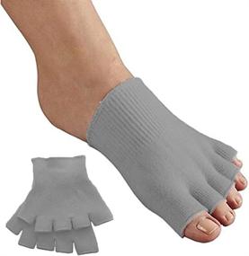 img 4 attached to 🧦 RockWearZ Gel-Lined Alignment Socks – Toe Separator Spacer for Tendon Pain Relief (1 Pair)