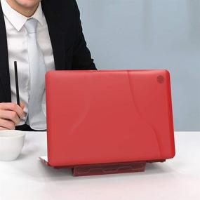 img 3 attached to 📱 ROISKIN MacBook Pro 13 Inch Case Cover A2159 A1989 A1706 A1708 [Stand/Handle] Rubberized Matte Translucent - Release 2020 2019 2018 2017 2016