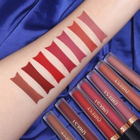 img 1 attached to 7-Piece Matte Liquid Lipstick Set with Lip Plumper - Long-Lasting, Waterproof Velvet Lip Gloss. Pigmented Lip Makeup Gift Sets for Girls and Women