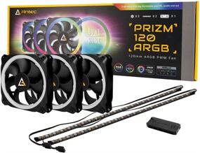 img 1 attached to 🌈 Antec Prizm 120mm адаптивный RGB вентилятор корпуса для радиатора - 3 штуки с 2 полосами RGB