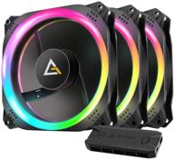 🌈 antec prizm 120mm адаптивный rgb вентилятор корпуса для радиатора - 3 штуки с 2 полосами rgb логотип