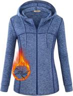 🧥 miusey women's long sleeve fleece running jacket with zip up and workout hoodies логотип