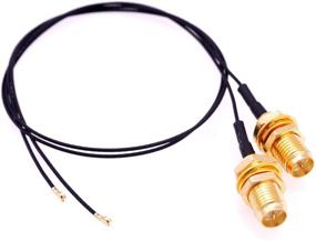 img 2 attached to Deal4GO 2-Piece 19cm U.FL iPX4 to RP-SMA Female Antenna Connector: iPEX4 MHF4 WiFi Pigtail Cable for M.2 NGFF WLAN Card- Compatible with AX201, AX200, 9560, 9260, 8265, 8260, 7265, and 7260