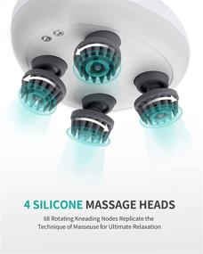 img 3 attached to Portable Electric Scalp Massager by Nekteck – Promotes Hair Growth, Handheld Head Massager with 4 Massage Heads, Waterproof Full Body & Pet Massager, Detachable & Washable