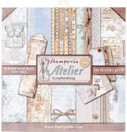 stamperia atelier designs double sided paper package for scrapbooking & stamping logo