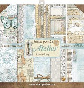 img 1 attached to Stamperia Atelier Designs Double Sided Paper Package for Scrapbooking & Stamping