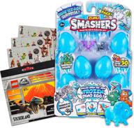 🦖 zuru smashers dino egg series 3 toys set - 8 pack dinosaur egg surprise toys with bonus stickers: perfect dinosaur party favors and supplies bundle logo