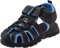 👞 rugged bear boys' closed toe sports sandals for toddlers, little kids, and big kids - durable and stylish footwear logo