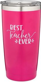 img 3 attached to 🎁 The Navy Knot - Best Teacher Ever 20oz Pink Tumbler - Top-rated Teacher Gifts & Coffee Mug - Teacher Appreciation For Women - Travel Mug