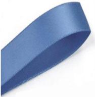 smoke blue double satin ribbon logo