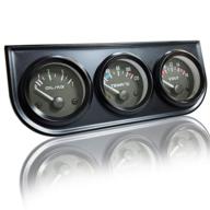 🚗 iztor triple gauge kit - 52mm auto gauge meter (oil pressure gauge + water temperature gauge + voltmeter) - black console for cars, trucks, tractors, marine engines logo