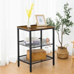 img 1 attached to 🛒 HOOBRO 3-Tier Kitchen Bar Cart on Wheels: Convenient Storage Shelves with Brakes for Kitchen, Living Room, Bedroom, and Entryway – Easy Assembly BF01TC01