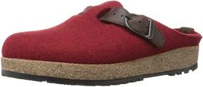 img 4 attached to 👠 Stylish and Comfortable Haflinger Women's GZB44 Charcoal Flat Mules & Clogs for Men - A Perfect Footwear Choice